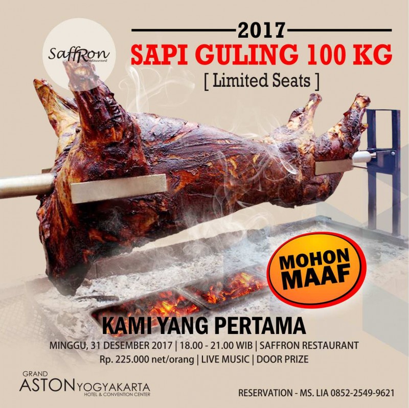 WOW! Grand Aston Jogja Masak Sapi Guling 100 Kilogram