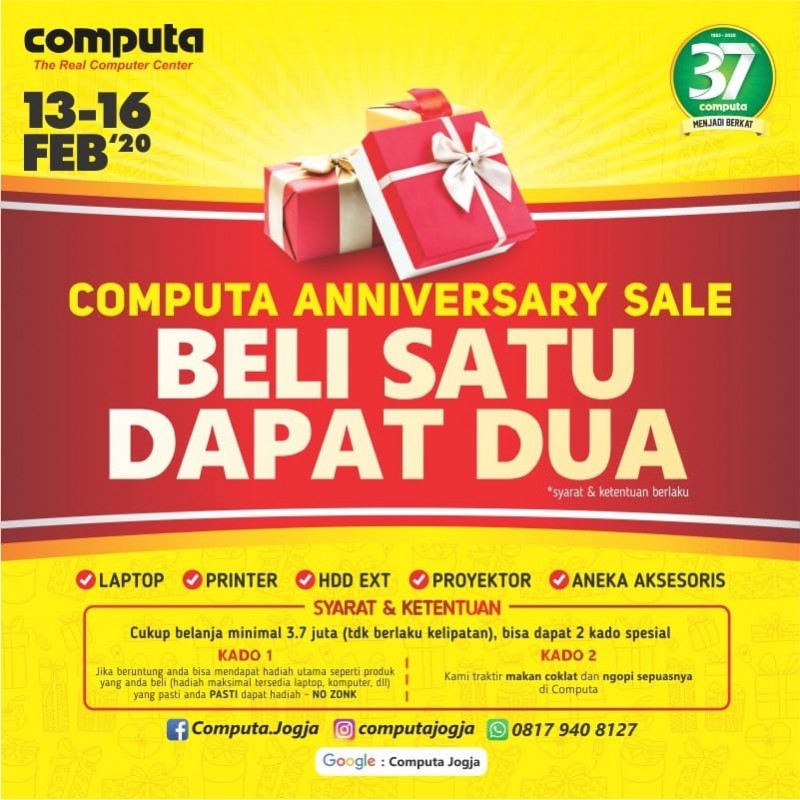 Rayakan Ultah Ke-37, Computa Gelar Sale