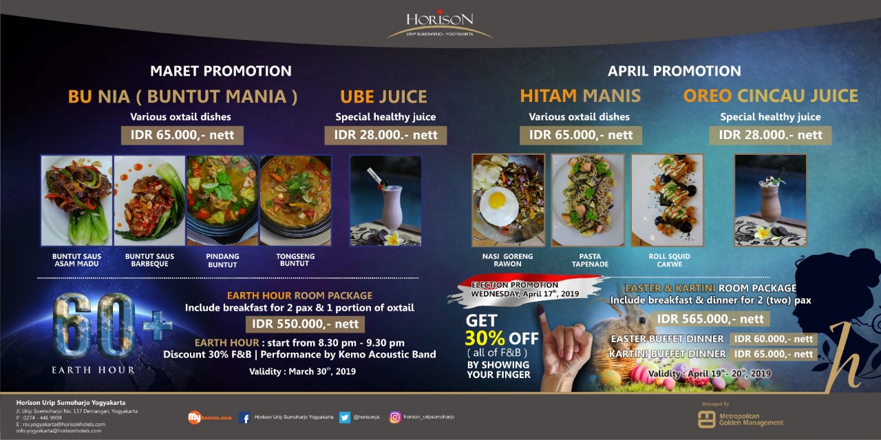 Horison Urip Sumoharjo Hadirkan Promo “BU NIA” Dan EARTH HOUR Di Bulan Maret