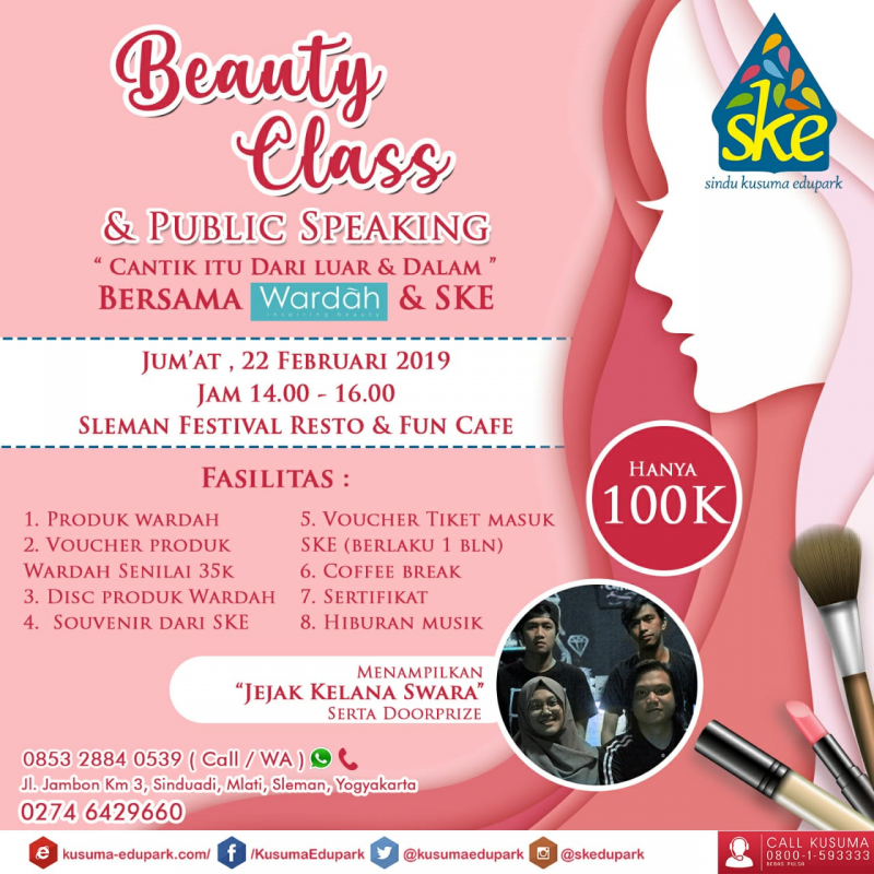 Sindu Kusuma Edupark Yogyakarta & Wardah Gelar Beauty Class Dan Public Speaking