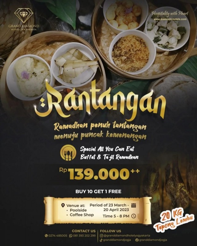 Special Paket Iftar RANTANGAN Grand Diamond Hotel Yogyakarta
