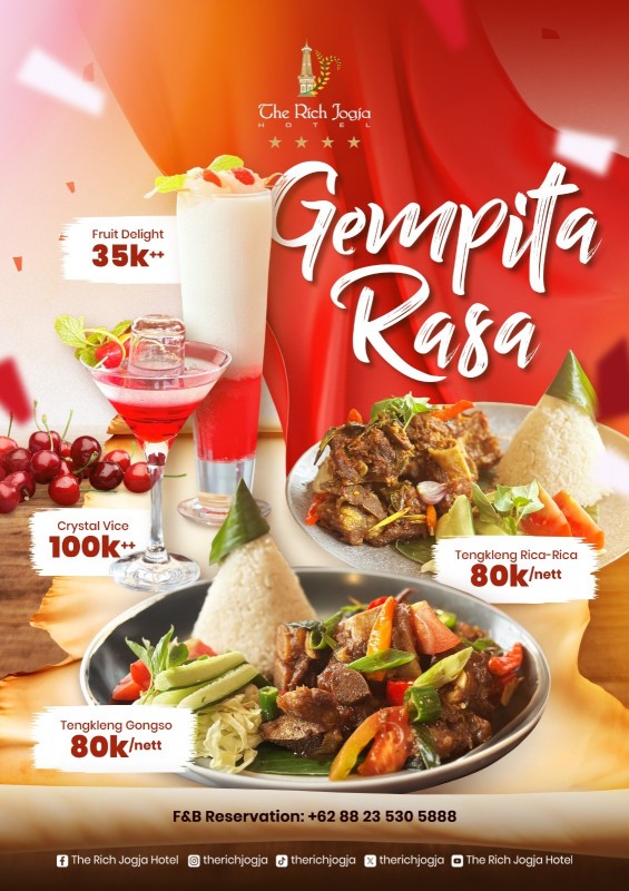 The Rich Jogja Hotel Hadirkan “Gempita Rasa” Spesial Agustus