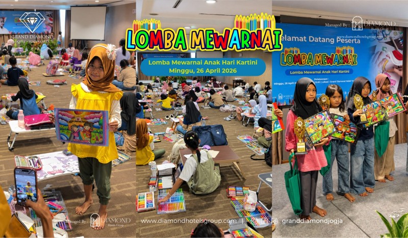 Keceriaan dan Semangat Kartini Muda Warnai Lomba Mewarnai di Grand Diamond Hotel Yogyakarta