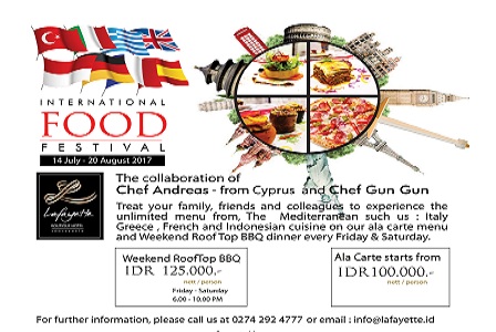 Lafayette Boutique Hotel Hadirkan International Food Festival